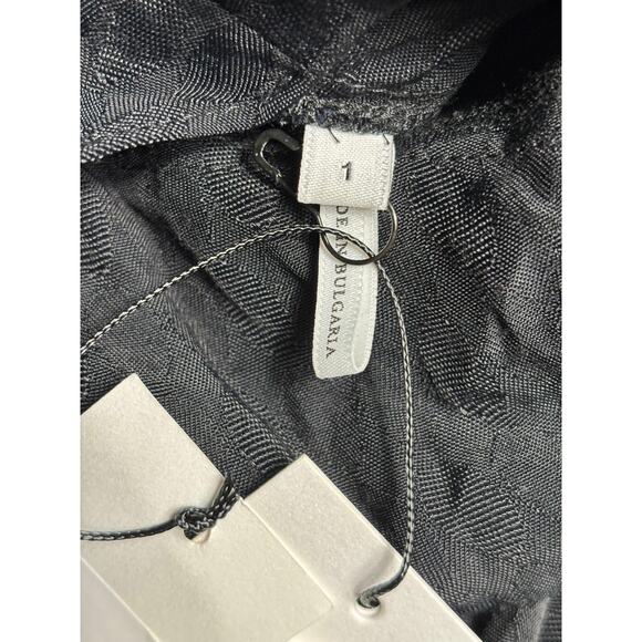 Sandro Paris “Bow” Black Faux Wrap Mini Dress Tone on Tone Polka Dot Sz 1/S NEW - Picture 3 of 7